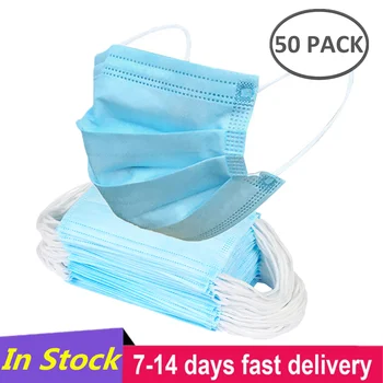 

20/50Pcs Disposable Anti Dust Mask Non-woven Mouth Face Protection Safety Masks Mascherine Breathable Mascherina Filter Masks