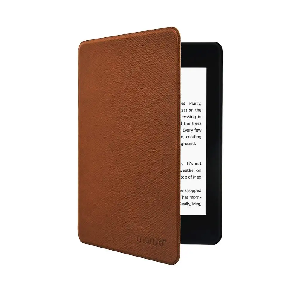 MOSISO Модный чехол из искусственной кожи для Kindle Paperwhite 10-го поколения 6 ''Чехол-книжка смарт-чехол для авто-пробуждения/сна - Color: Brown