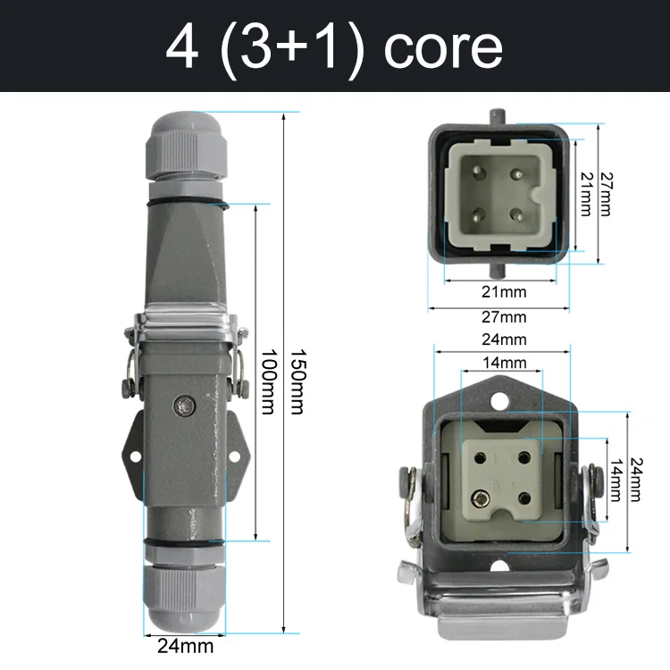 4core Сверхмощный разъем 4 ядра(3+ 1) 5 ядер(4+ 1) 6 ядер(5+ 1) 8 ядер(7+ 1) Авиационная многофункциональная док-вилка - Цвет: 4core