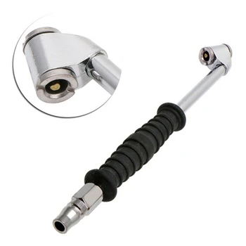 

New Portable Car Tire High Pressure Air Pump Dual-heads Chuck Valve Tool Nozzle Inflatable Gas Station Connector Valve Tool