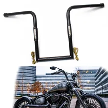 Универсальный мотоцикл черного листового железа с фокусным расстоянием 25 мм 1" /16" высокую планку на руль+ светодиодный желтый сигнал поворота светильник для Harley Sportster Cafe Racer