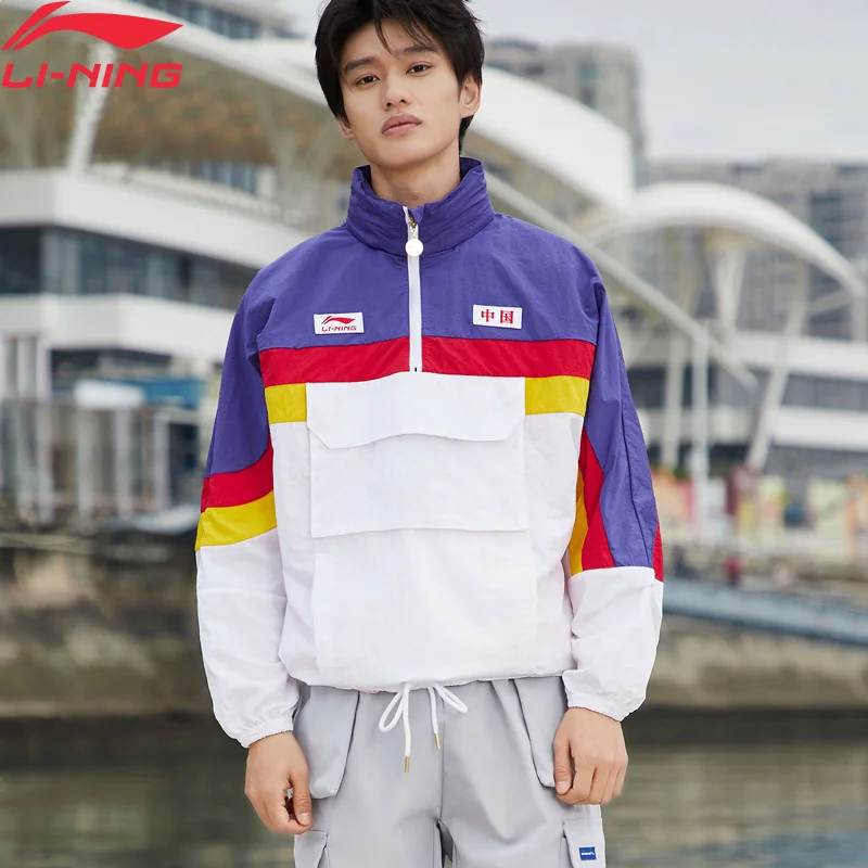 

Li-Ning Unisex The Trend CHINA LI-NING Windbreakers Loose Fit Nylon LiNing Sports Jackets Comfort Retro Coat AFDP157 MWF402