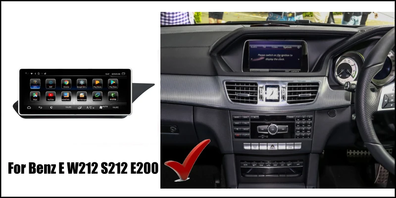 10,25 дюймов android 8,0 автомобильный аудио плеер для Mercedes Benz E class W212 E200 S212 2009- правое вождение с gps navi wifi 4G