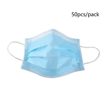 

50pcs/10pcs Non-woven 3 layers Anti-dust Masks Disposable Safe Breathable Face Mouth Mask Kids Adult Ear loop Filter Masks