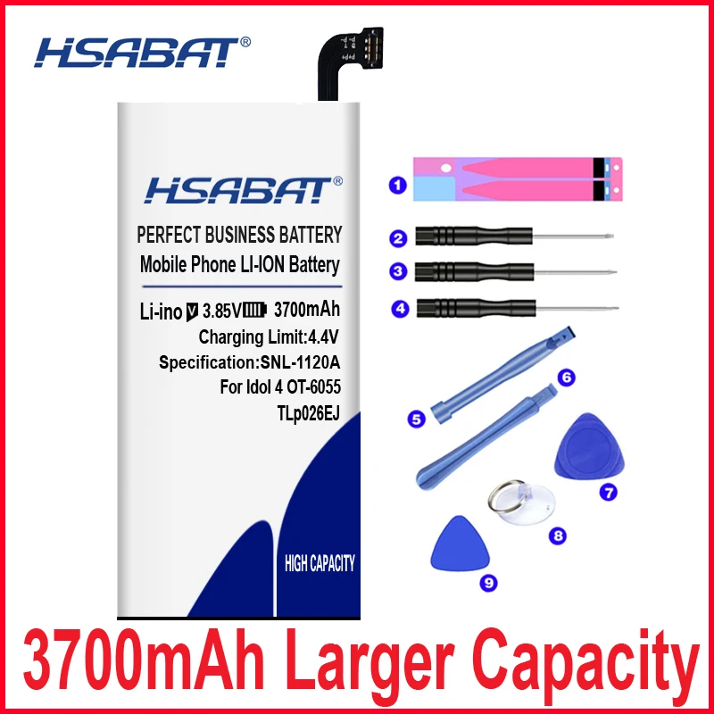 Лидирующий бренд 3700 мА/ч, Батарея для Alcatel idol 4 OT6055 6055H TLp026EJ 6055Y 6055U 6055 6055K 6055B