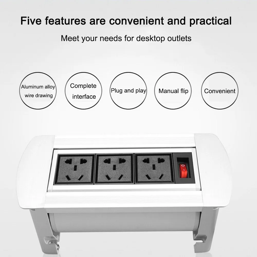 Universal Power Tabletop Socket Hidden HDMI Pop-up Tool Multimedia Desktop Socket Pop-up Desktop Socket B15 AU US Plug
