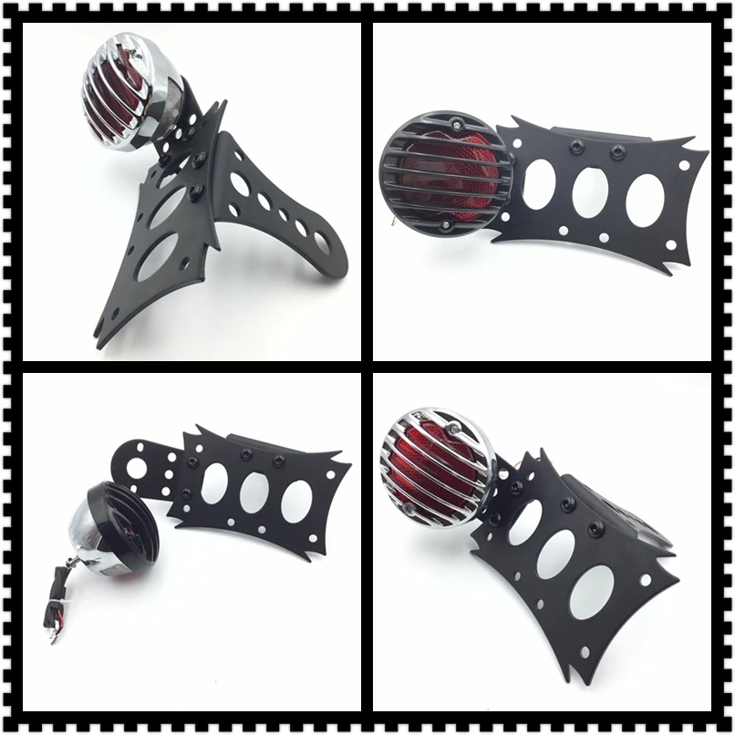 

Aftermarket free shipping motorcycle parts Black License Bracket & Tail Light Integrated For Harley Touring Bobber Chopper