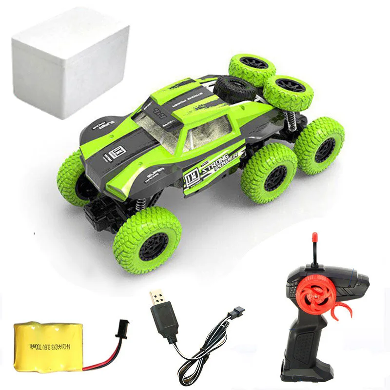 28 см 1/16 авто RC автомобиль 4WD машина радио Управление led Машинки Игрушки с дистанционным управлением Управление автомобилей 4x4 внедорожных транспортных средств для маленького мальчика, подарки на Рождество - Цвет: Green 1 Foam Box