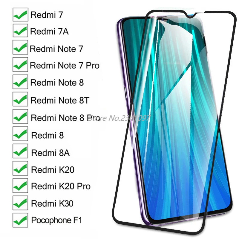 9D Защитное стекло для экрана Redmi 8 8A 7 7A K20 K30 Xiaomi Pocophone F1 Note 8T Pro закаленное пленка