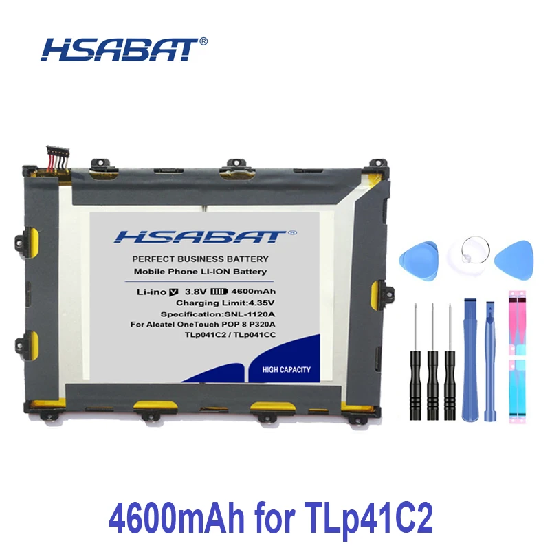 100% Оригинальный HSABAT 4600 мАч TLp041CC TLp041C2 аккумулятор для Alcatel One Touch Pop 8 планшета P320A