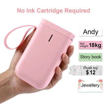 

Mini Printer Pocket Wireless Label Printer Hand-held BT Thermal Label Maker Fast Printing Printer for Home Office D11 New