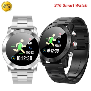 

S10 Bluetooth 4.2 Smart Watch IP68 Waterproof Heart Rate Tracker Fitness Sleep Tracker Sedentary Reminder Compass Smartwatch L5