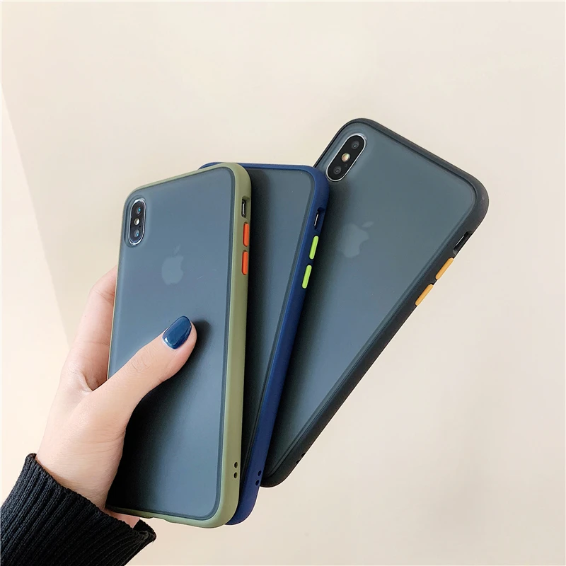 Противоударный прозрачный матовый Силиконовый чехол для телефона iPhone X XS XR Max 8 7 6