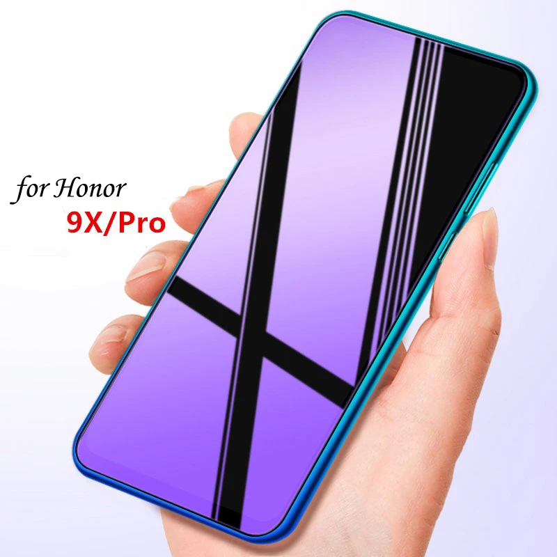 100% полное покрытие Huawei Honor 9X Premium Global X10 Max анти синий закаленное стекло Pro 9A 9C