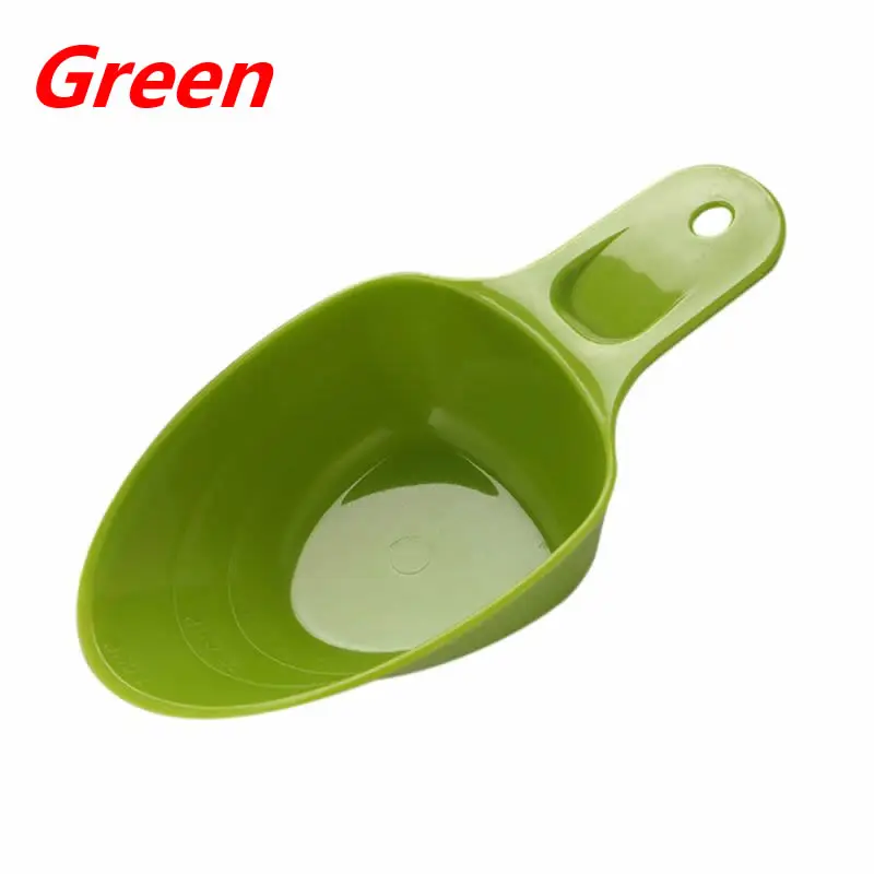 Green Собака Еда кошка лопатка для еды посуда не позволяет более кормления высокого качества Пластик домашние питомцы; собаки; кошки Еда ложка-Лопатка для домашних животных лопатка для еды - Цвет: Green