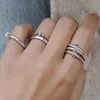 Normcore Multiple Layers Strand Loop Gold Silver Indext Finger Rings for Women Lead&nickle Free Stainless Steel Gold Plated Ring ► Photo 3/6