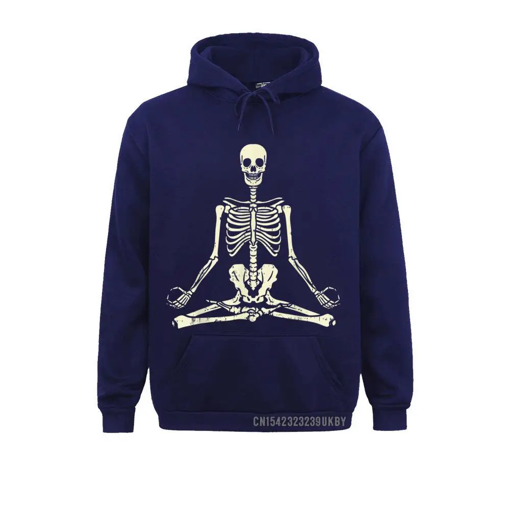 Custom Meditating Skeleton Lotus Yoga Zen Balance Halloween Costume T-Shirt__A9722 Mens Sweatshirts Brand New Summer/Autumn Long Sleeve  Hoodies Hoods Meditating Skeleton Lotus Yoga Zen Balance Halloween Costume T-Shirt__A9722navy