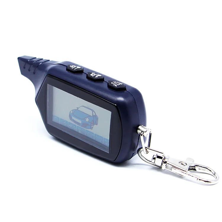 

Russian Version Keychain B9 Starline LCD Remote Controller For Two Way Car Alarm Starline B9 Twage Keychain alarm auto