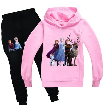 

2020 New Anna Elsa 2 Hoodies Fashion Kids Hooded T Shirt Kids Sweatshirts Baby Toddler Girls Coat Boys Casual Cotton Sportswear