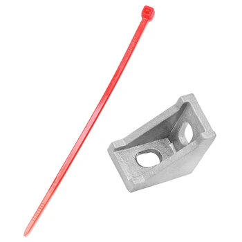 

100pcs Nylon Cable Wire Zip Ties Cord Wrap Strap & 100Pcs 2020 Corner Bracket Fittings Slot 6 Corner Angle L Breakets