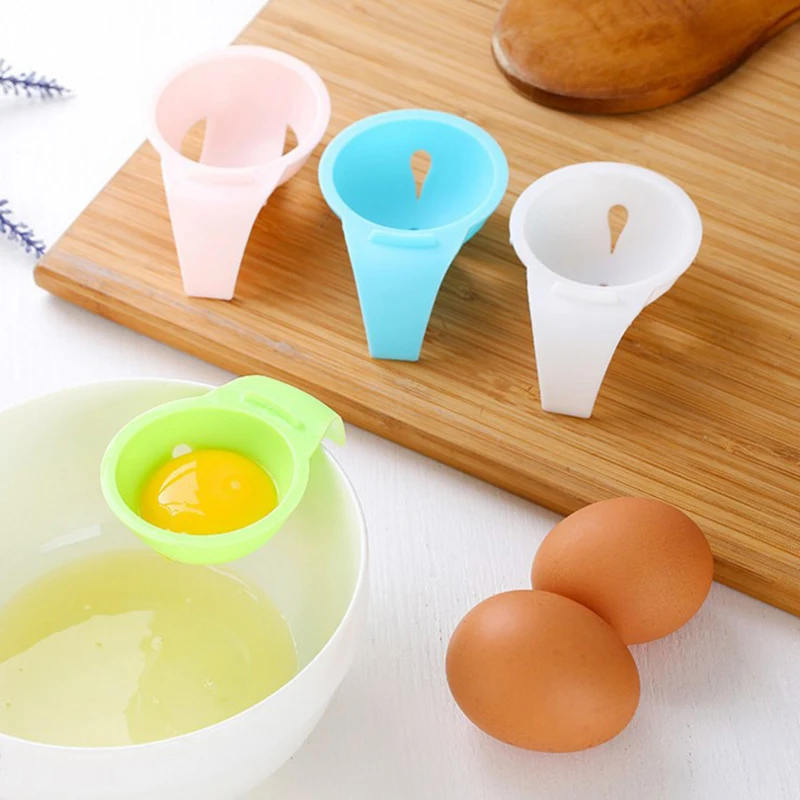 Мини Яичный желток Белый сепаратор яйцо с силиконовым держателем формы для выпечки инструменты для приготовления пищи торт выпечки Посуда Яйцо инструмент