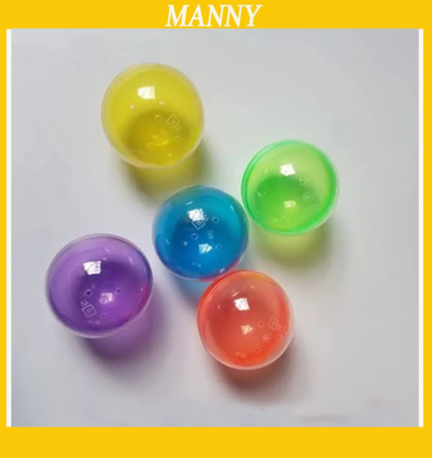 

75mm Empty Plastic Toy Vending Capsule Half clear Half Color Round Capsule Plastic Ball 50pcs/lot Free Shipping