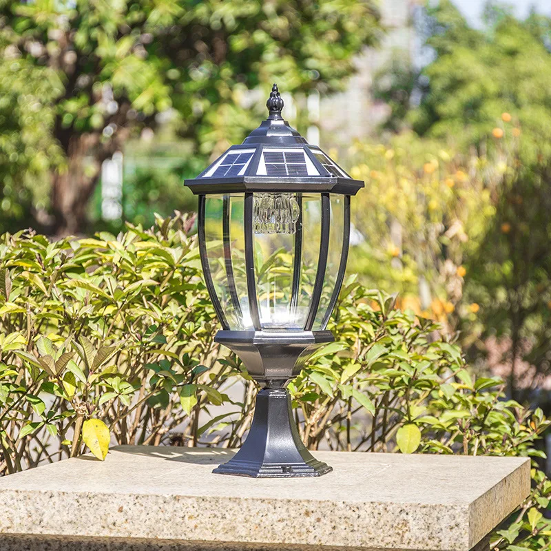 Pillar Lamp Outdoor Garden Lighting Best Solar Lights Gate Pillars
