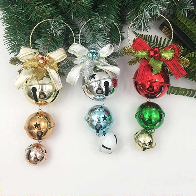 Рождественские украшения подвеска с бубенчиками металлические Jingle леггинсы с изображением елок Висячие украшения Рождественские украшения Ремесло