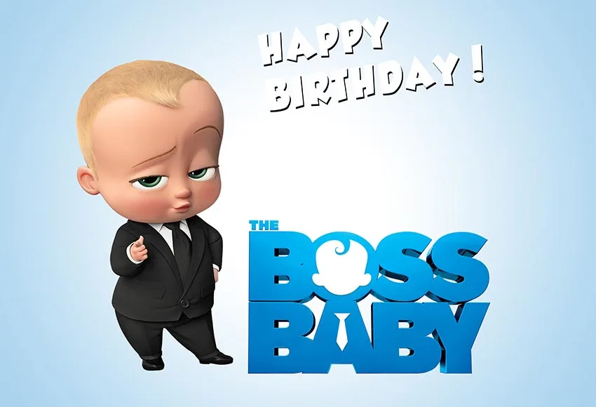 BOSS BABY тема Детские Декорации для вечеринки на день рождения фотостудия баннер фото фоновые реквизиты - Color: Peacock Blue