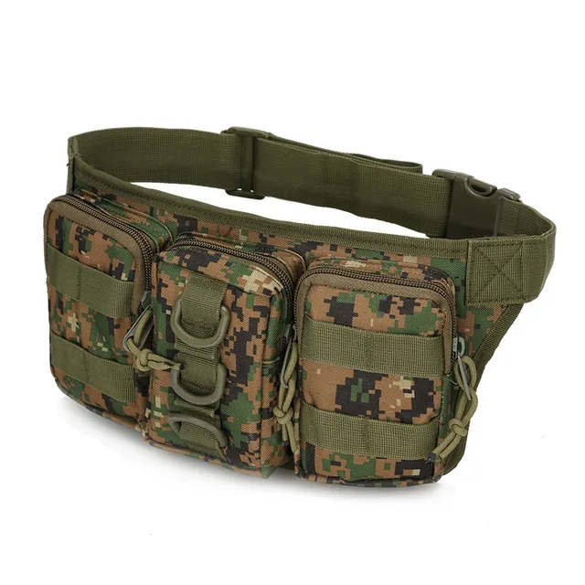 US $8.85 Outdoor Sports Storage Triple Pockets Multifunctional Tactical Bag Outdoor Pouch Waist Bag Molle Sy