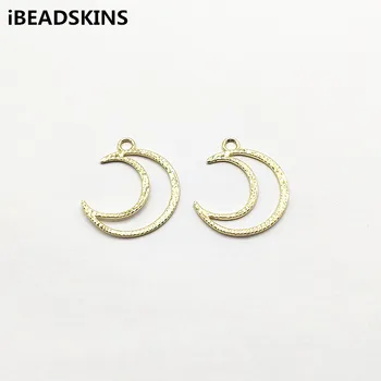 

New arrival! Gold color 29x25mm 100pcs Zinc Alloy Moon shape Charm for Earrings parts,hand Made Earrings Findings Jewelry DIY