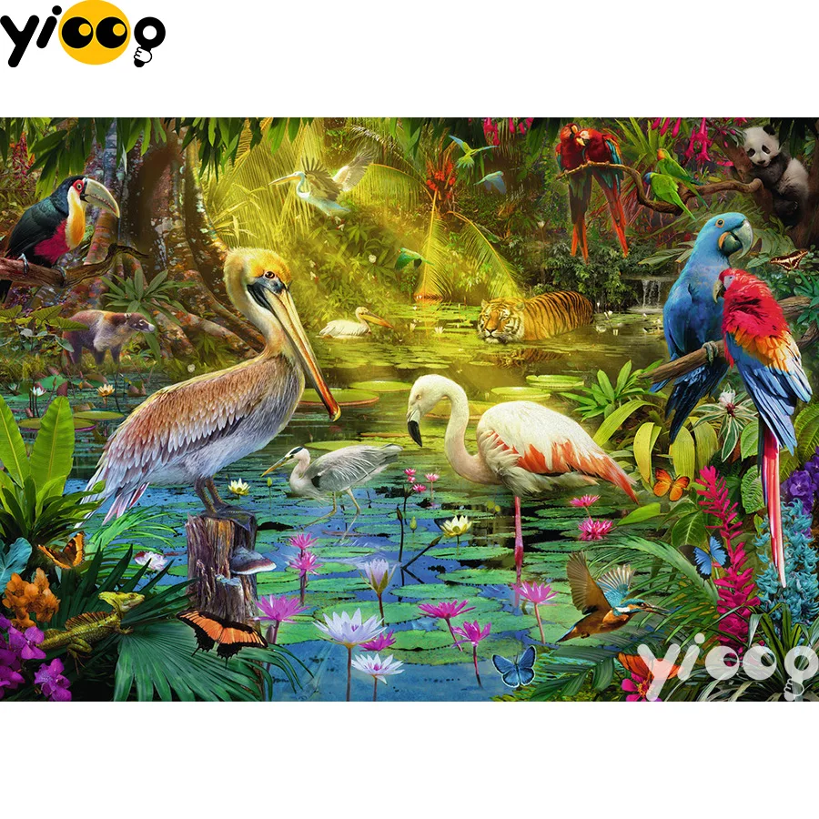 

Full Square/Round Drill 5D diamond embroidery animals in pond diamond Painting Rhinestones mosaic Cross stitch Decor EX0159