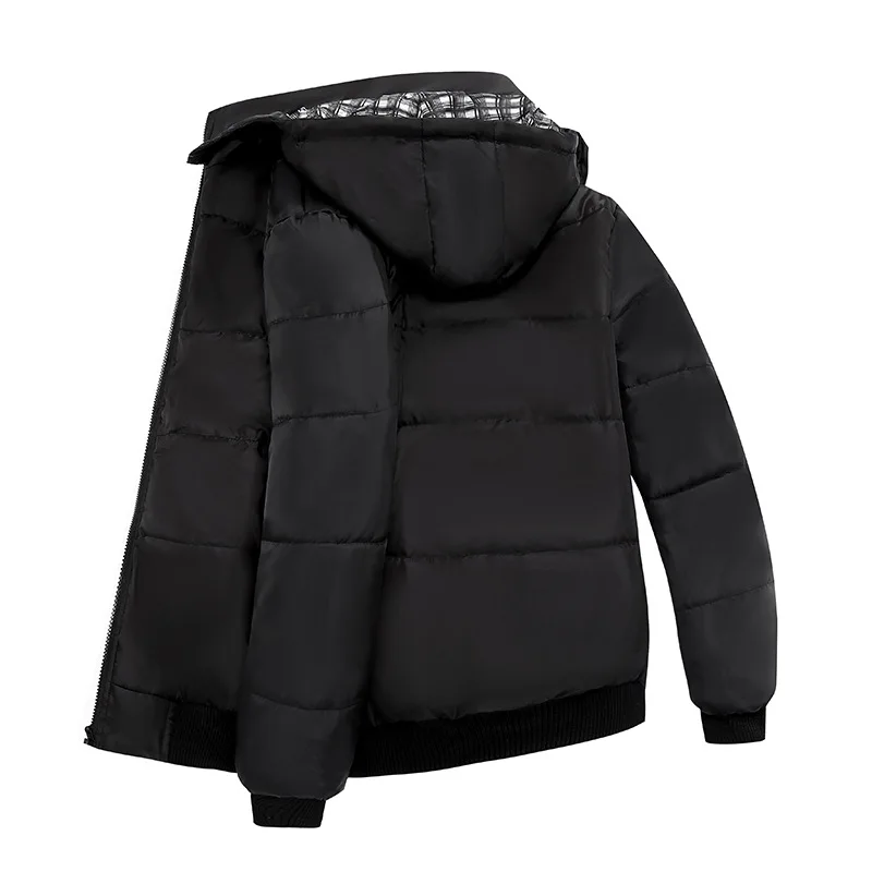 New Men Winter Jacket Coats Quality Cotton Padded Hooded Wadded Thick Warm Outerwear Casual Male Parkas