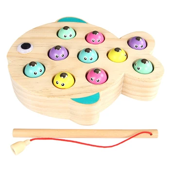 

Hot Magnetic Wooden Fishing Game Parent-Child Interactive Toy Early Learning Educational Toys Discovery Toys Kids Children Gift