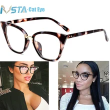 IVSTA кошачий глаз очки оправы для женщин рецепт близорукость для зрения винтажные оправы для очков фиолетовый цветок Деми Леди Мода Горячая