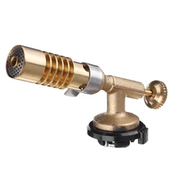 Pistolet à flamme Portable, chalumeau en cuivre, brûleur de gaz Butane, soudage chauffant pour Camping en plein air, pistolet de pulvérisation de barbecue, torche à gaz 