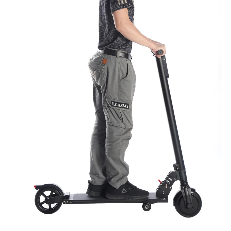 Черный Умный Электрический Скутер Складной 30 км/ч Kickscooter двухколесный скейтборд 6,5 дюймов шина с тренировочными колесами мини Escooter - Цвет: Черный