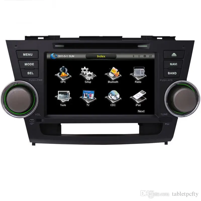 

8" Car DVD player with GPS(opt),audio Radio stereo,BT/TV,car multimedia for Toyota Highlander 2008 2009 2010 2011 2012 2013 2014