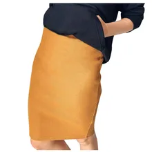 Женская эластичная талия стрейч Bodycon Твердые Сплит формальная юбка карандаш