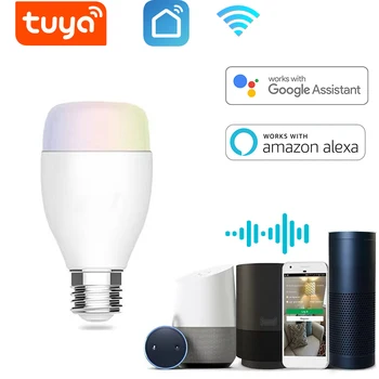 

WiFi Smart Light Bulb B22 E27 LED RGB Lamp Work with Alexa/Google Home 85-265V RGB Dimmable Timer Function Magic Bulb