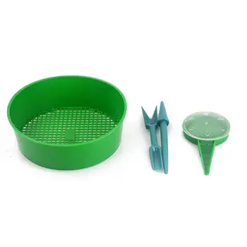 

3 Pcs Garden Seed Sower Soil Screen Perforating Seedling Mini Hand Tool Plant Device Sets for Planting Loosening Soil