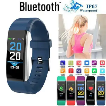

Hirigin 2019 New Smart Bracelet Heart Rate Monitor Blood Step Counter Fitness Tracker Watch Bracelets