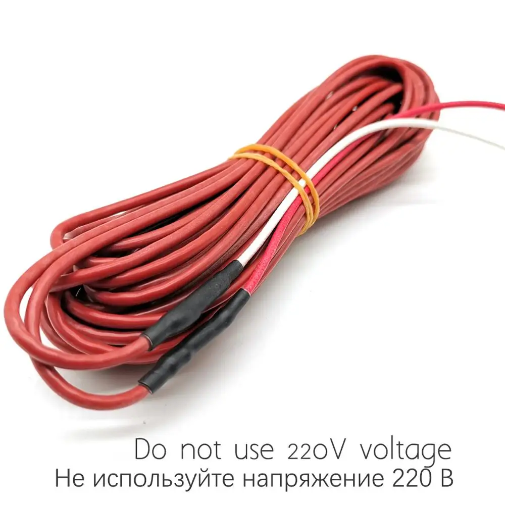 24K 10m 71w углеродное волокно силиконовый резиновый нагревательный кабель мягкий жесткий без излучения нагревательный провод теплый тепловой кабель Электрический тепло