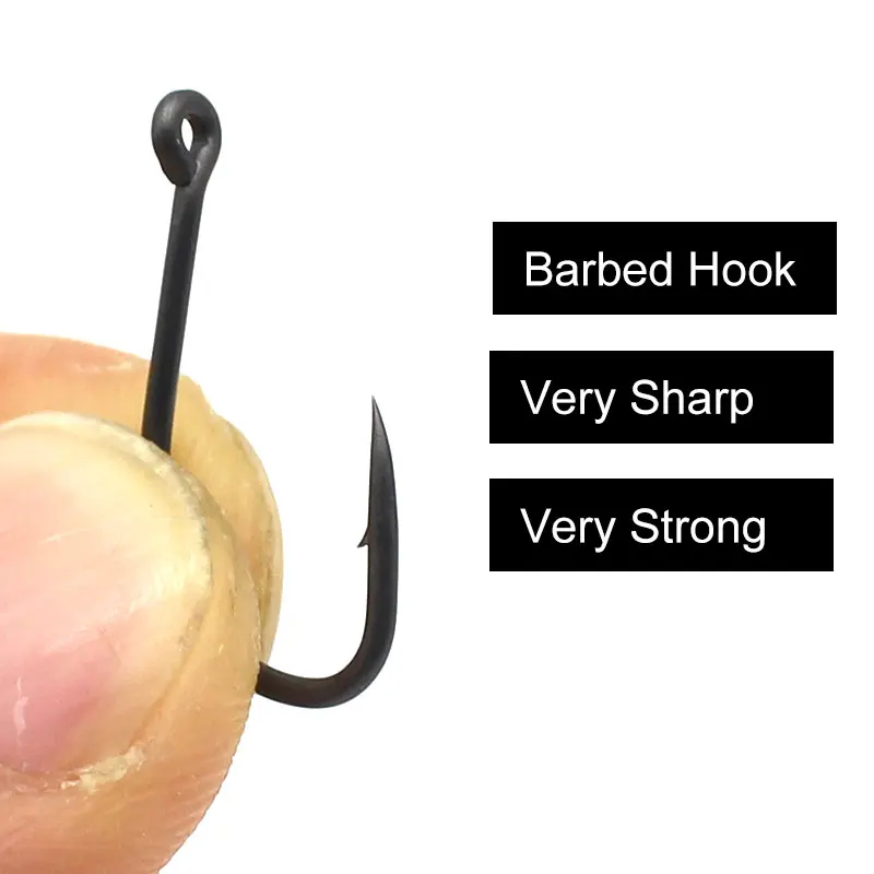25pcs Carp Fishing Hook Fixture Head Barbed Carp Hook Very Shape Bent