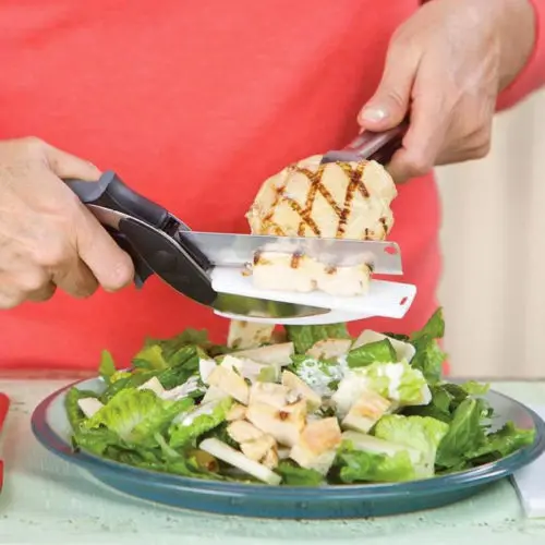Stainless Steel Kitchen Scissors 2 in 1 Cutting Board Chopper Clever Fruit Vegetable Multifunctional Cutter Stainless Steel Kitchen Scissors 2 in 1 Cutting Board Chopper Clever Fruit Vegetable Multifunctional Cutter