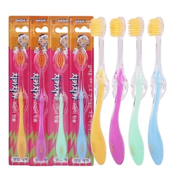 

Children Toothbrush New Creative Crystal Handle Kid Cartoon Teeth Cleaning brush Soft Golden Hair Brush Oral Hygiene Care