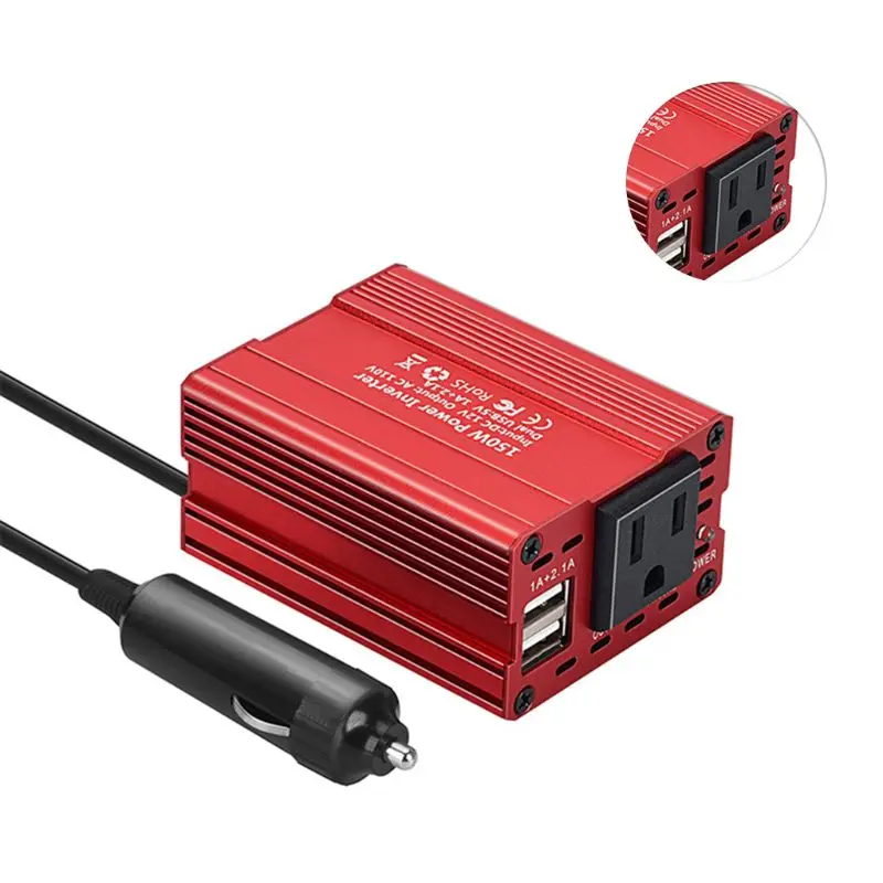 150W 3.1A автомобильный инвертор питания DC 12V в AC 110 V/220 V двойной USB конвертеры адаптеры