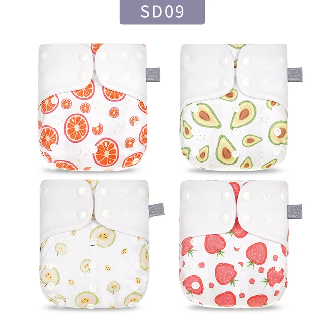 Elinfant Panties Baby Diapers Reusable Nappies 4 Pcs/Set New Fashion Style Mother Kids Waterproof  Pocket Diaper All In One Size SD09-only diaper
