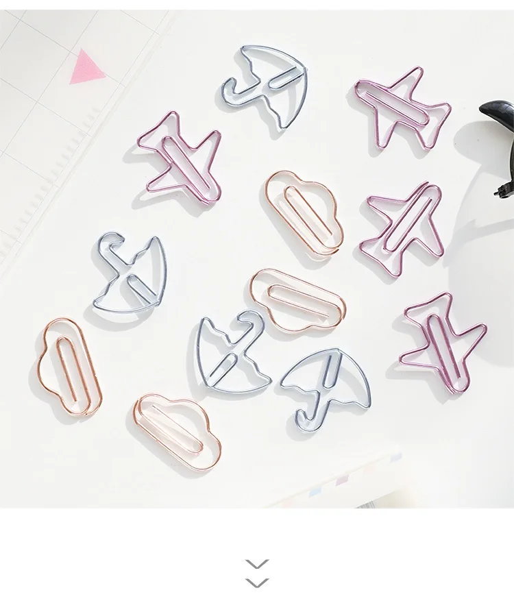 SIXONE Lovely Paper Clip Originality Cartoon Colour Metal Clip Bookmark Mix To Work In An Office Stationery