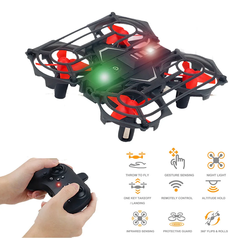 Детский мини Дрон НЛО 2 4G RC Квадрокоптер Вертолет Самолет фиксированный датчик